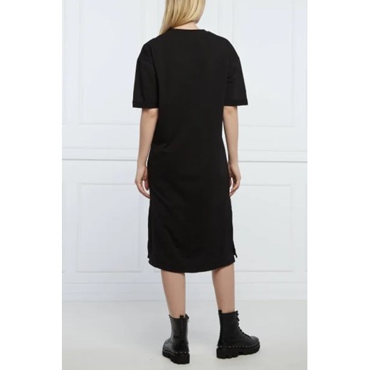 Sukienka Gaëlle Paris z napisami z długim rękawem 