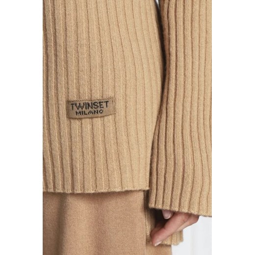 Twinset sweter damski brązowy casualowy
