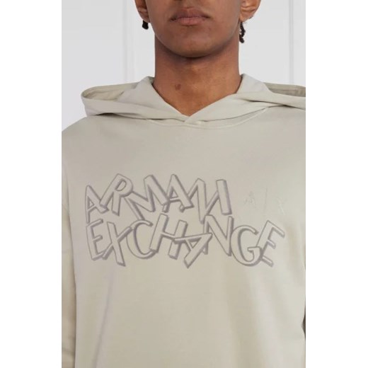 Bluza męska Armani Exchange na zimę bawełniana z napisem 
