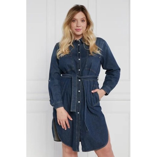 Persona by Marina Rinaldi Sukienka z paskiem plus size | denim ze sklepu Gomez Fashion Store w kategorii Sukienki - zdjęcie 164082259