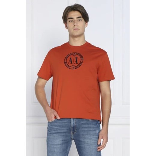 T-shirt męski czerwony Armani Exchange z krótkim rękawem 