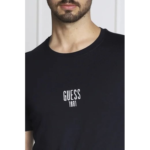 T-shirt męski Guess czarny bawełniany 