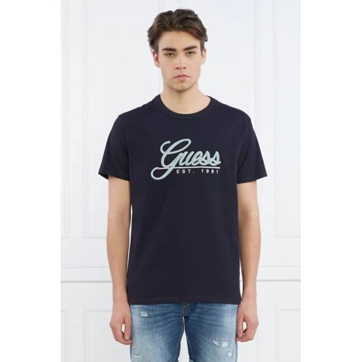 GUESS JEANS T-shirt SS CN GUESS 3D EMBRO | Regular Fit XL promocja Gomez Fashion Store