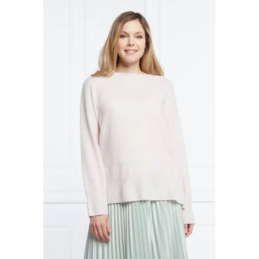 Sweter damski Max Mara różowy z okrągłym dekoltem 