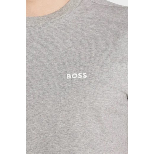 T-shirt męski BOSS HUGO szary z krótkimi rękawami 