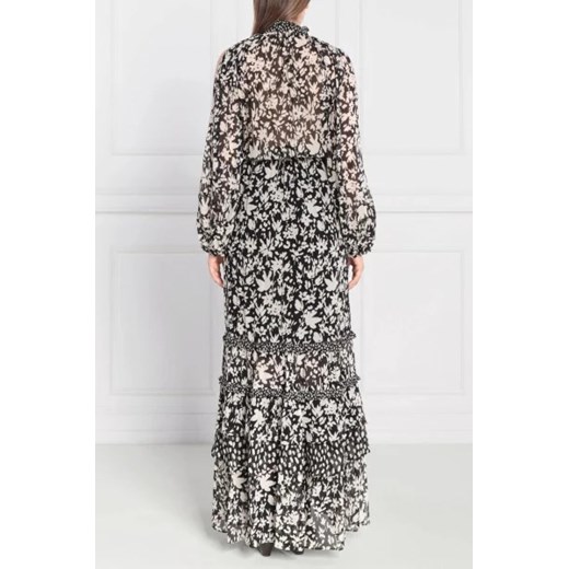 Sukienka Ba&sh w stylu boho z wiskozy maxi w abstrakcyjnym wzorze 