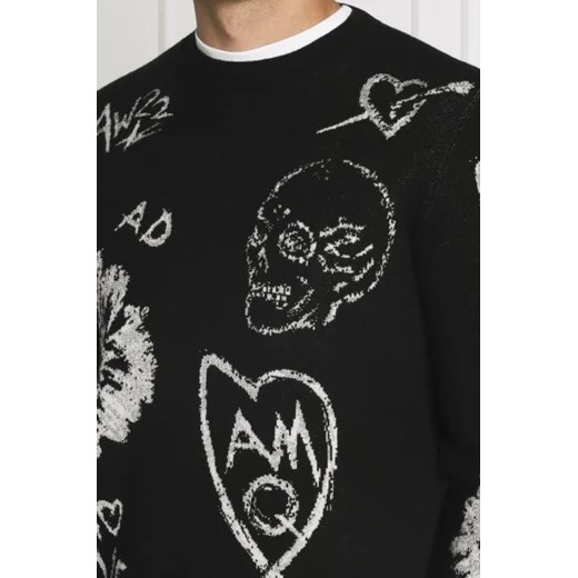 Alexander McQueen Wełniany sweter | Regular Fit XL okazyjna cena Gomez Fashion Store