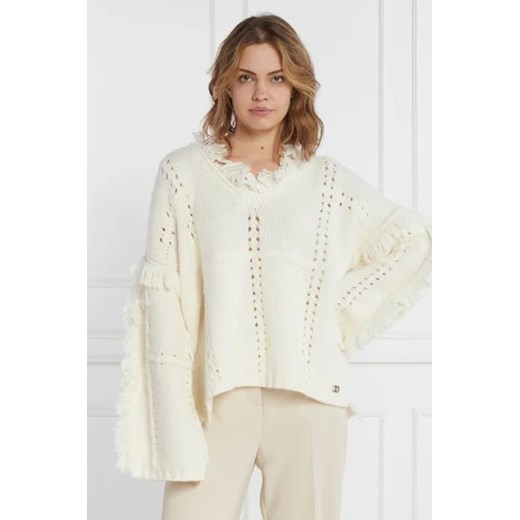 TWINSET Sweter | Oversize fit | z dodatkiem wełny Twinset S Gomez Fashion Store