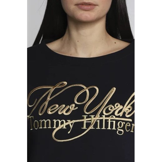 Bluza damska Tommy Hilfiger bawełniana z napisami