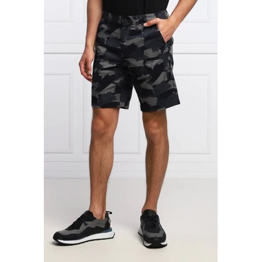 Spodenki męskie czarne Armani Exchange we wzór moro z elastanu