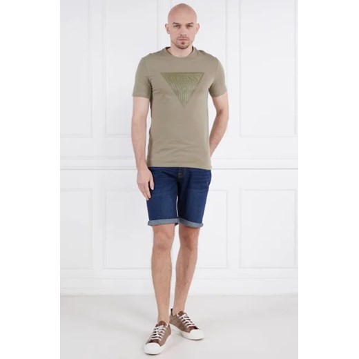 T-shirt męski Guess z napisem z krótkim rękawem
