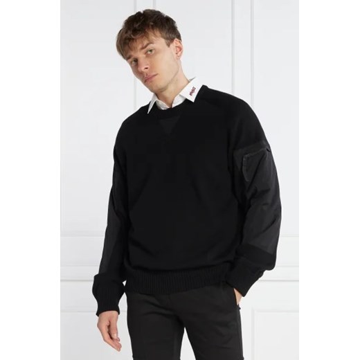 HUGO Sweter Sutil | Relaxed fit | z dodatkiem wełny S okazja Gomez Fashion Store