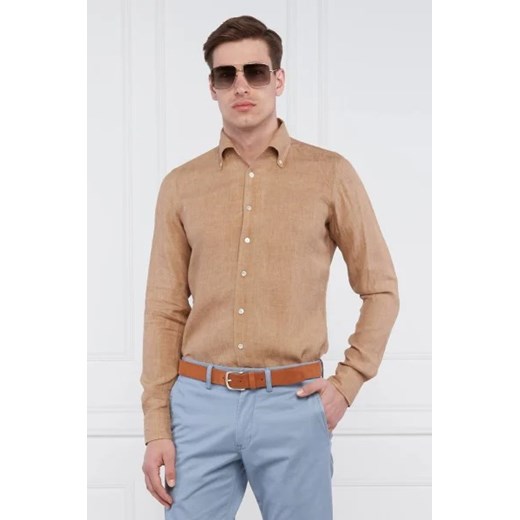 Emanuel Berg Lniana koszula bellagio | Slim Fit Emanuel Berg 42 okazja Gomez Fashion Store