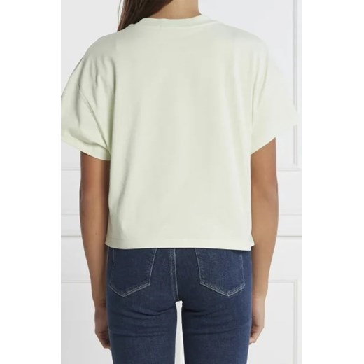 Bluzka damska zielona Calvin Klein z krótkimi rękawami 