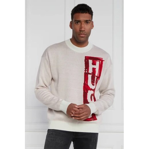 HUGO Sweter Sohugoh | Regular Fit | z dodatkiem wełny S Gomez Fashion Store