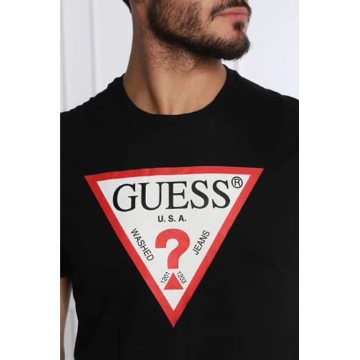 GUESS T-shirt TRI LOGO | Regular Fit Guess M wyprzedaż Gomez Fashion Store