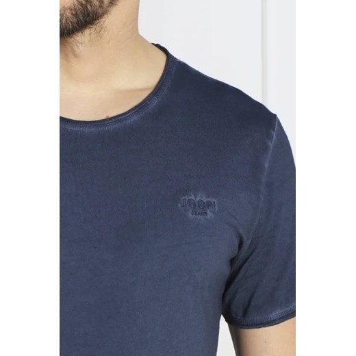 T-shirt męski niebieski Joop! z krótkimi rękawami bawełniany 