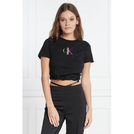 Bluzka damska Calvin Klein casual z okrągłym dekoltem 