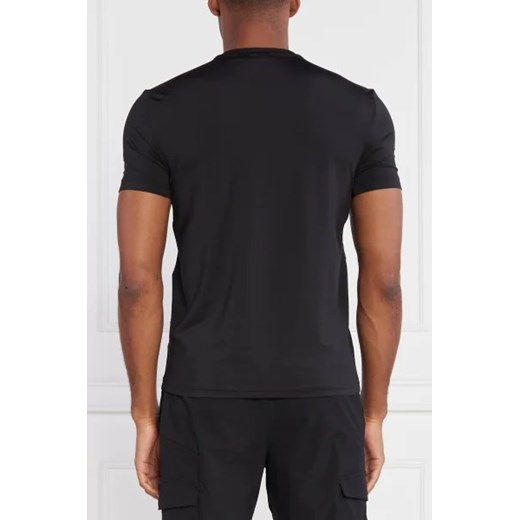 T-shirt męski czarny BOSS HUGO młodzieżowy z krótkim rękawem