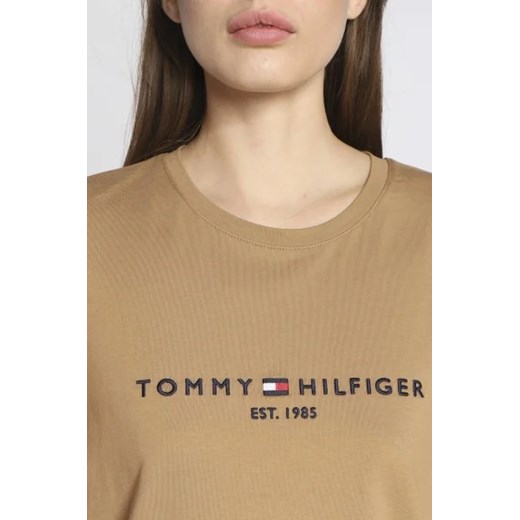Bluzka damska Tommy Hilfiger z okrągłym dekoltem z napisami