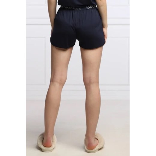 Szorty granatowe Emporio Armani sportowe z wiskozy
