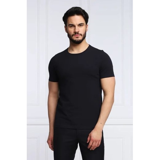 T-shirt męski czarny Oscar Jacobson z krótkim rękawem casual