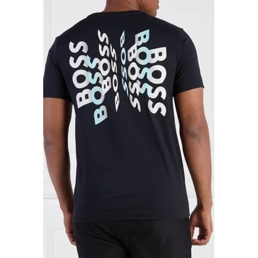 T-shirt męski BOSS HUGO czarny z krótkimi rękawami