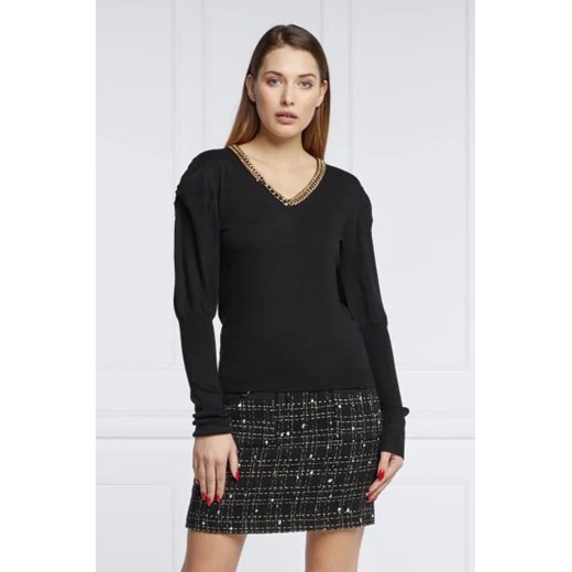Sweter damski Liu Jo casual z okrągłym dekoltem na zimę 
