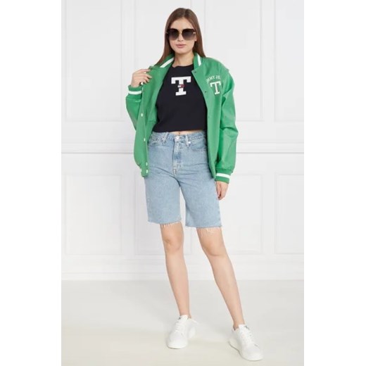 Tommy Jeans T-shirt TJW OVR CRP LETTERMAN FLAG TEE | Cropped Fit Tommy Jeans XL Gomez Fashion Store