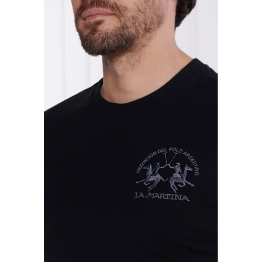 T-shirt męski La Martina z bawełny z długim rękawem 