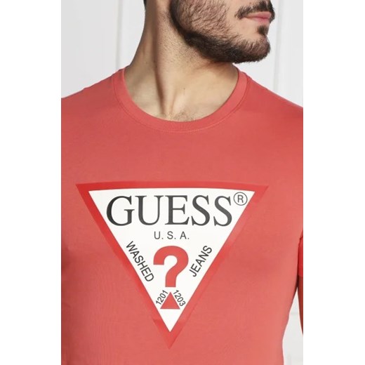 GUESS JEANS T-shirt ORIGINAL LOGO | Slim Fit L okazyjna cena Gomez Fashion Store
