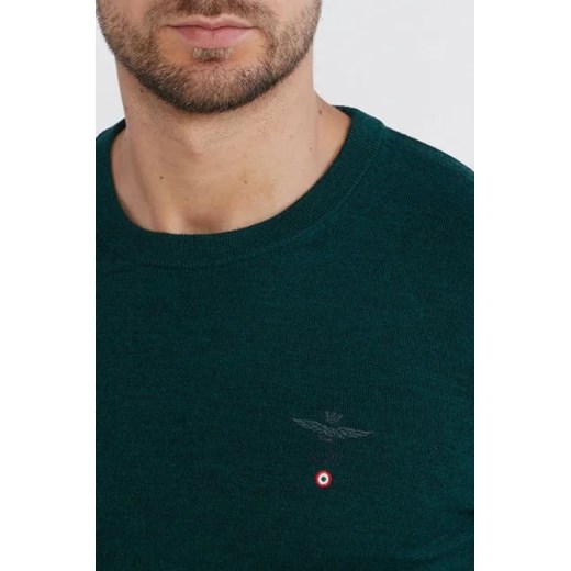 Aeronautica Militare Wełniany sweter | Regular Fit Aeronautica Militare S wyprzedaż Gomez Fashion Store