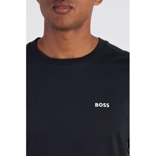 T-shirt męski BOSS HUGO z krótkim rękawem czarny bawełniany