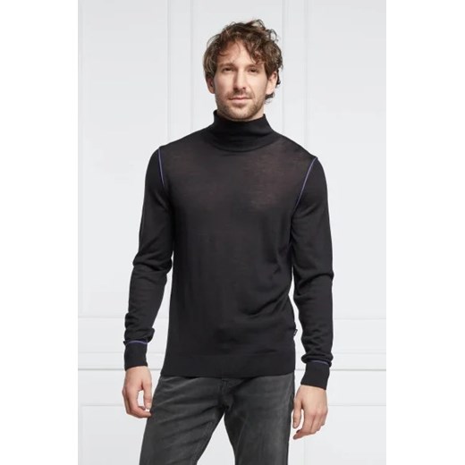 Sweter męski czarny BOSS HUGO casualowy