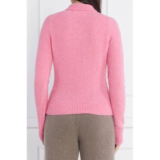 Samsøe & sweter damski z okrągłym dekoltem różowy casualowy