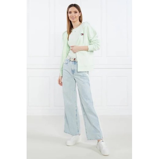 Bluza damska Tommy Jeans miętowa bawełniana
