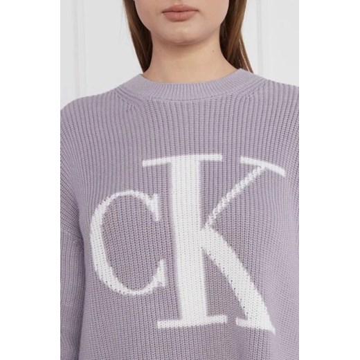 Sweter damski Calvin Klein na zimę bawełniany 