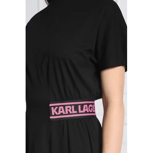 Sukienka Karl Lagerfeld casualowa z elastanu z krótkim rękawem mini 