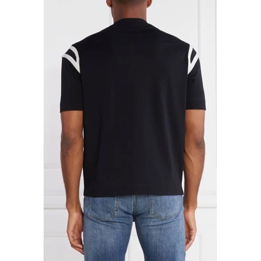 Czarny t-shirt męski Emporio Armani z krótkim rękawem