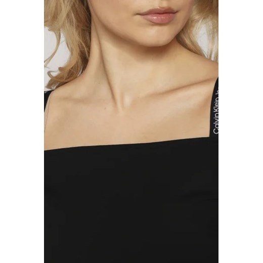 Bluzka damska Calvin Klein z okrągłym dekoltem z długim rękawem