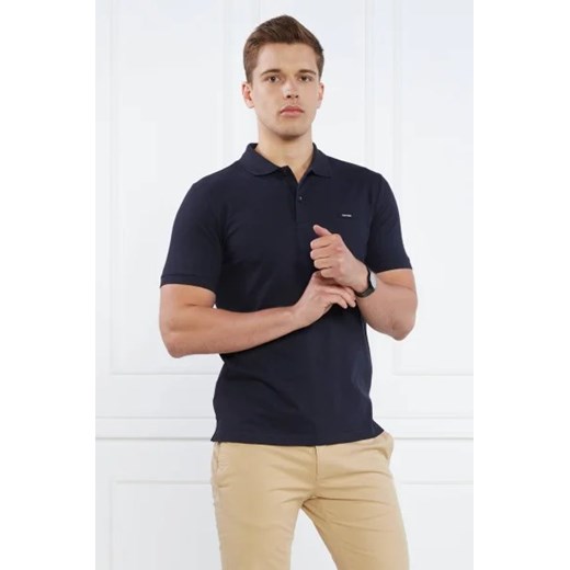 T-shirt męski Calvin Klein granatowy z krótkimi rękawami 