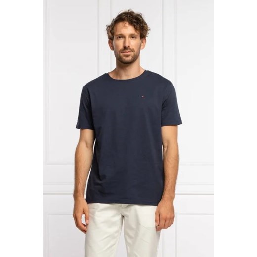 T-shirt męski Tommy Hilfiger czarny z krótkimi rękawami z bawełny