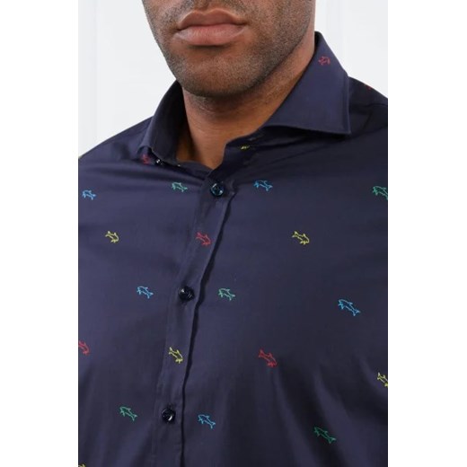 Koszula męska Paul&shark z długimi rękawami z klasycznym kołnierzykiem w abstrakcyjne wzory 