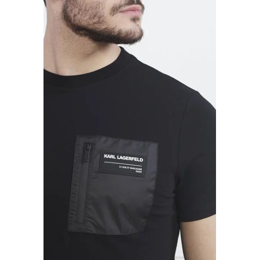 T-shirt męski Karl Lagerfeld z krótkim rękawem czarny
