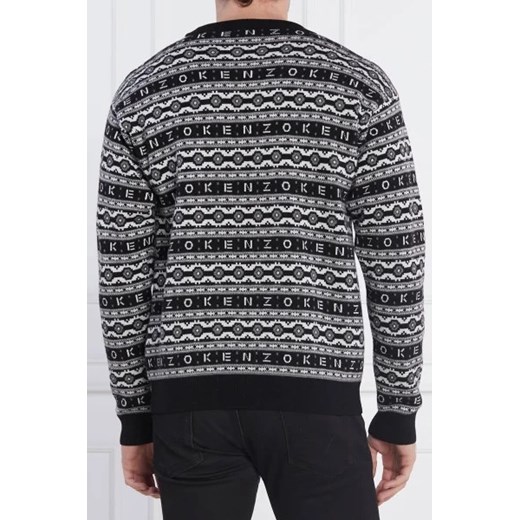 Kenzo Wełniany sweter JACQUARD REGULAR JUMPER | Regular Fit Kenzo M Gomez Fashion Store okazyjna cena