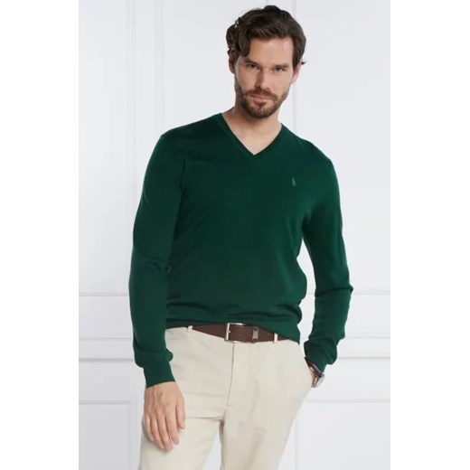 POLO RALPH LAUREN Wełniany sweter | Slim Fit Polo Ralph Lauren L Gomez Fashion Store