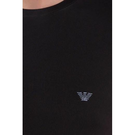 T-shirt męski Emporio Armani czarny casual z krótkim rękawem 