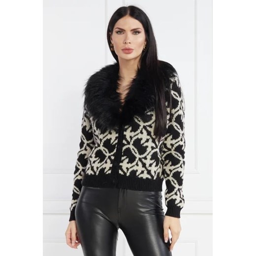 Sweter damski Pinko jesienny z dekoltem w serek 