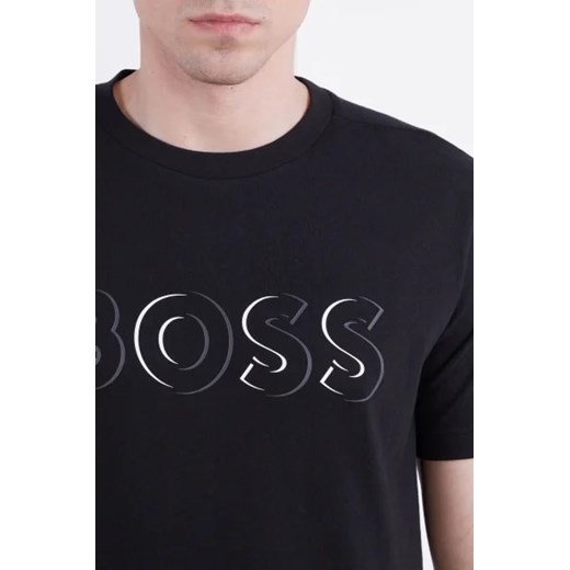T-shirt męski BOSS HUGO z napisami z krótkim rękawem
