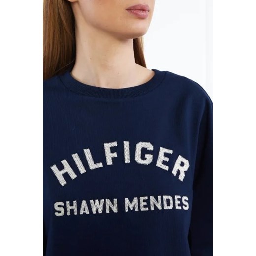 Bluzka damska Tommy Hilfiger z krótkimi rękawami młodzieżowa z okrągłym dekoltem na wiosnę